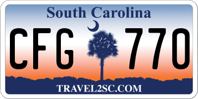SC license plate CFG770