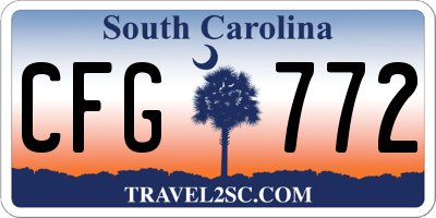 SC license plate CFG772