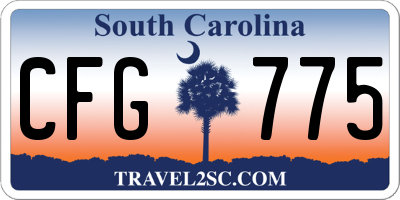 SC license plate CFG775