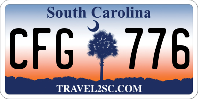 SC license plate CFG776