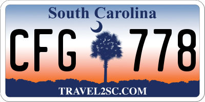 SC license plate CFG778