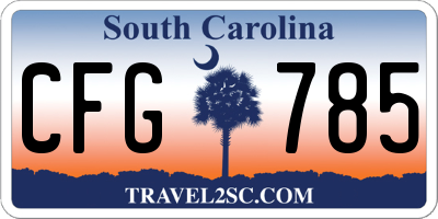 SC license plate CFG785