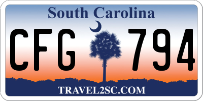 SC license plate CFG794
