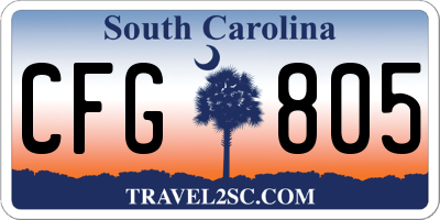 SC license plate CFG805