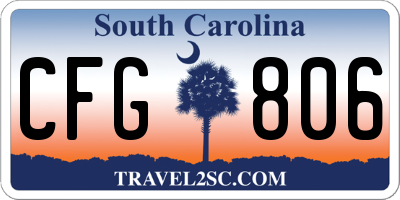 SC license plate CFG806