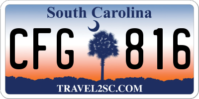 SC license plate CFG816