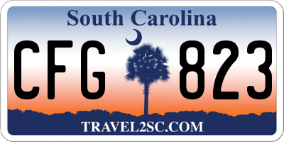 SC license plate CFG823