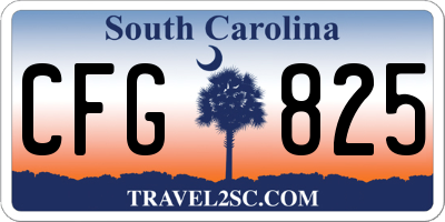 SC license plate CFG825