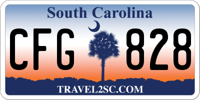 SC license plate CFG828