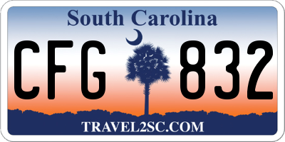 SC license plate CFG832