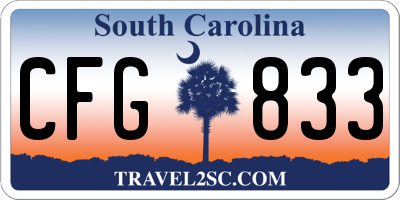 SC license plate CFG833