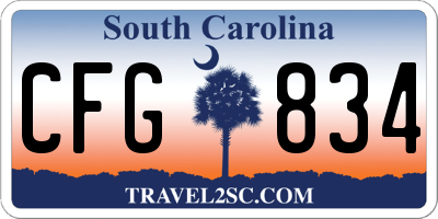 SC license plate CFG834