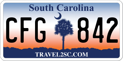 SC license plate CFG842