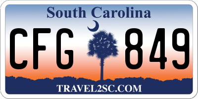 SC license plate CFG849