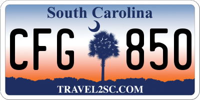 SC license plate CFG850