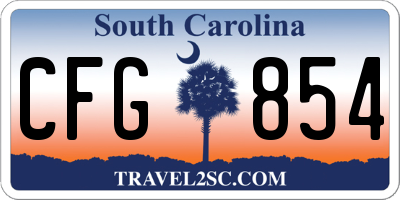 SC license plate CFG854