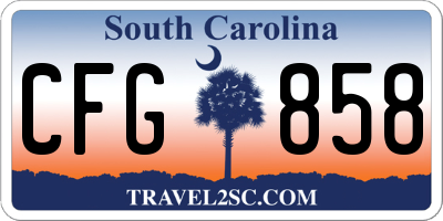 SC license plate CFG858