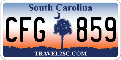 SC license plate CFG859
