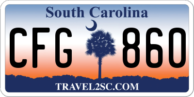 SC license plate CFG860