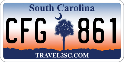 SC license plate CFG861