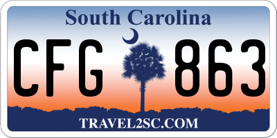 SC license plate CFG863