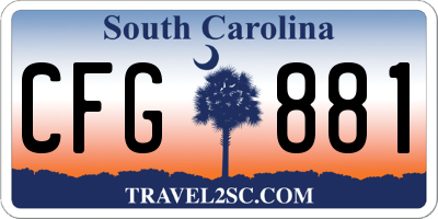 SC license plate CFG881