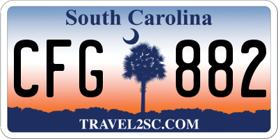 SC license plate CFG882