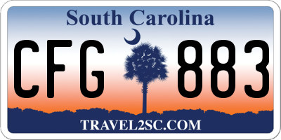 SC license plate CFG883
