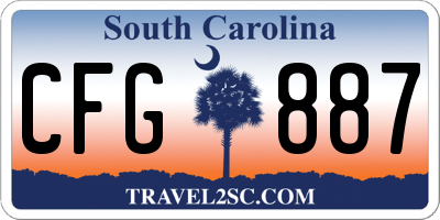 SC license plate CFG887
