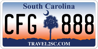 SC license plate CFG888