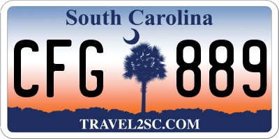 SC license plate CFG889