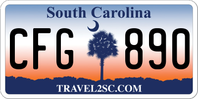SC license plate CFG890