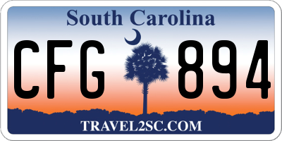 SC license plate CFG894