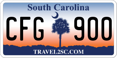 SC license plate CFG900