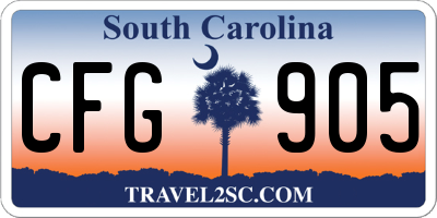 SC license plate CFG905