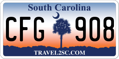 SC license plate CFG908