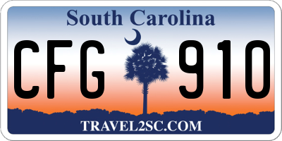 SC license plate CFG910