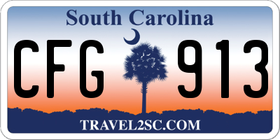SC license plate CFG913