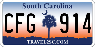 SC license plate CFG914