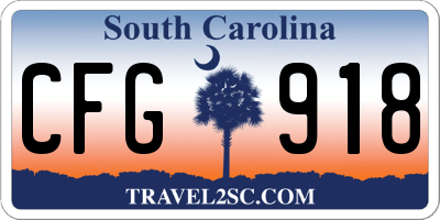 SC license plate CFG918