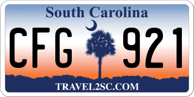 SC license plate CFG921