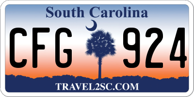 SC license plate CFG924