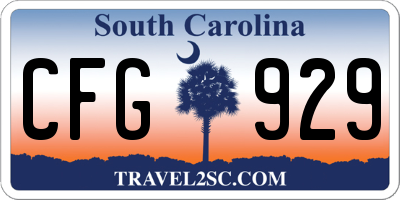 SC license plate CFG929