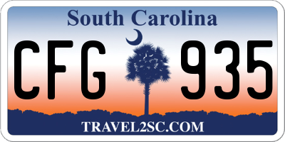 SC license plate CFG935