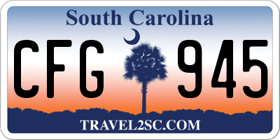 SC license plate CFG945