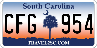 SC license plate CFG954
