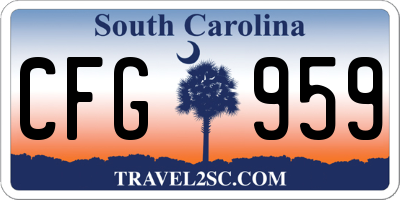 SC license plate CFG959