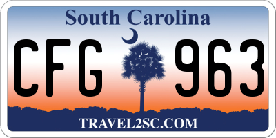 SC license plate CFG963