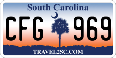 SC license plate CFG969