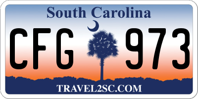 SC license plate CFG973